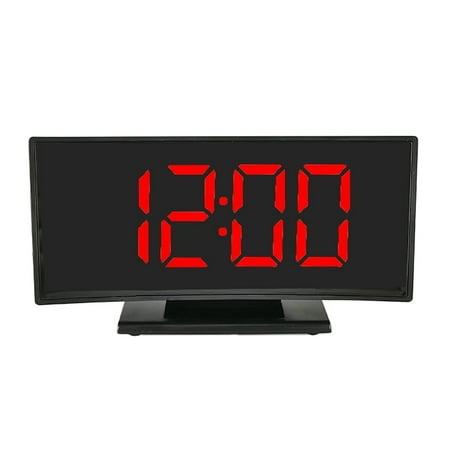 Large-screen LED digital alarm clock display electronic clock fashion curved alarm clock,red，G41648