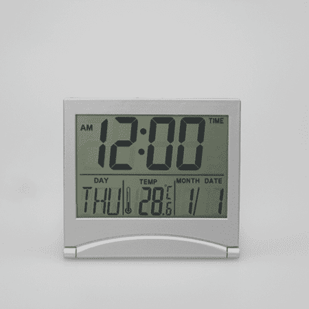 Large Atomic Wall Clock with Auto Backlight, Calendar, Temperature, and Humidity - Batteries Included