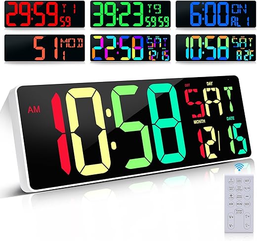 Large Digital Wall Clock Large Display 17.2