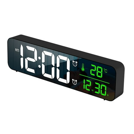 Large Digital Wall Clock , Large Display Digital Clock with Time Date Temp Week, Timer, Wall Mount for Living Room/Gym/Shop/Warehouse/Office Decor,black,black，G165546