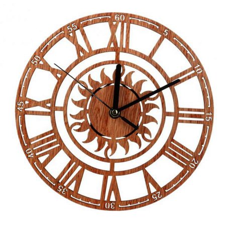 Large Shaped Vintage Roman Handmade Decorative Large Wall Clock On The Wall For Gift 23cm