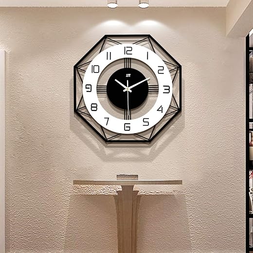 Large Wall Clocks for Living Room Decor Modern Silent Wall Clock for Home House Kitchen Bedroom Decorative Big Wall Clock Non Ticking Battery Operated Quartz for Bathroom Outdoor Indoor 17 in