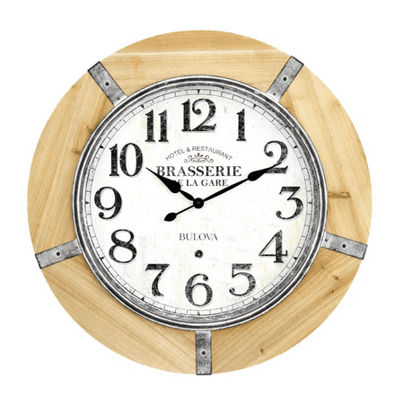 Le Brasserie Wall Clock 27 by Bulova