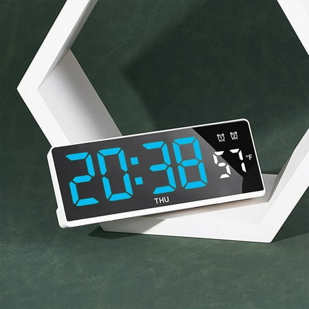 LED Alarm Clock Multi-function Alarm Clock Desktop Clock Temperature Display Multi-set Alarm Clock Date Week Temperature Display Brightness Adjustable