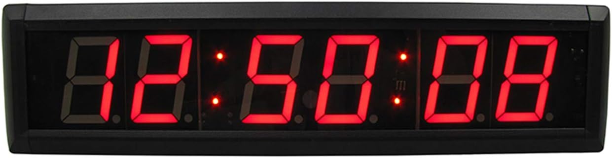 LED Countdown Clock/Up Digital Timer, 12/24-HourTime Clock, Stopwatch LED Wall Clock with Remote Control, Use Indoor Led Chronometer(RED)