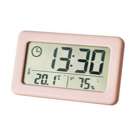 LED Digital Clock Electronic Digital Screen Desktop Clock -Pink