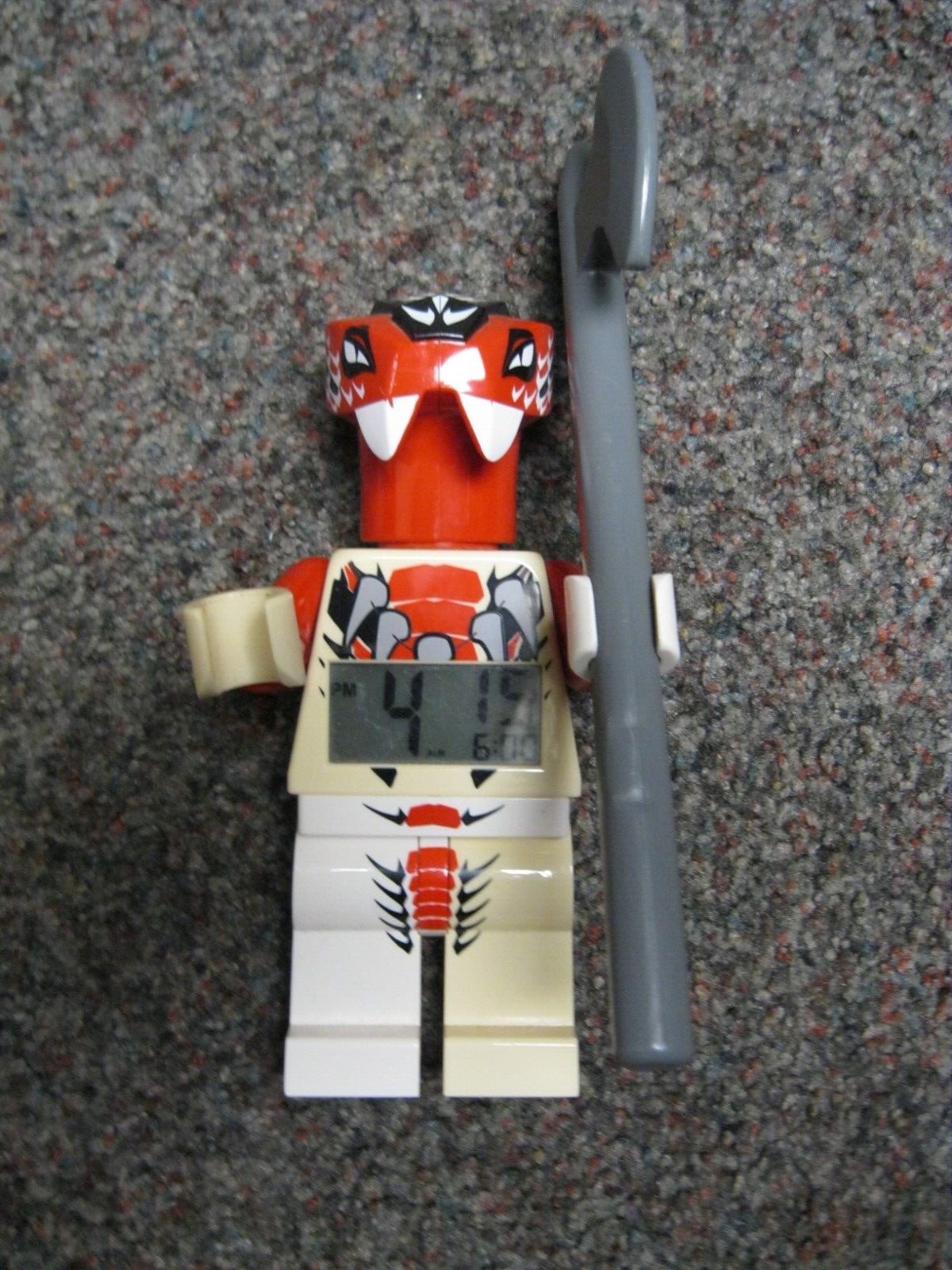 Lego Ninjago Clock NINJAGO Fang-Suei 9” Clock/Alarm Clock Working W battle ax.