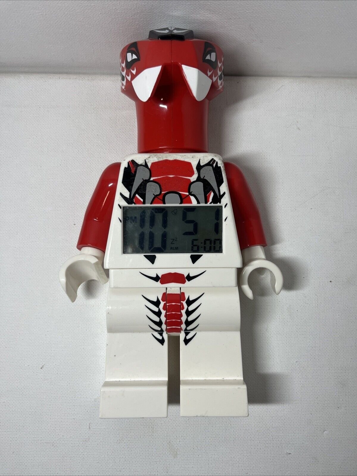 Lego Ninjago Snake Head 9” Mini Figure Fang Suei 2012 Digital Alarm Clock