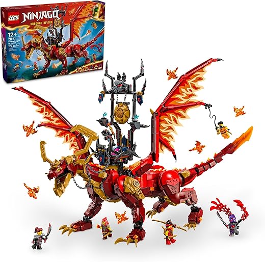 LEGO NINJAGO Source Dragon of Motion Adventure Toy for Kids, Ninja Playset for Independent Play with 6 Minifigures, Birthday Gift for Boys and Girls Ages 12 and Up, 71822