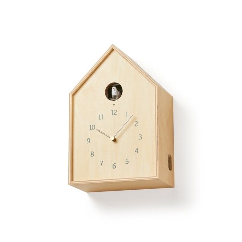Lemnos Birdhouse Clock NY16-12NT Wall Cuckoo Clock 2Types Natural From Japan New