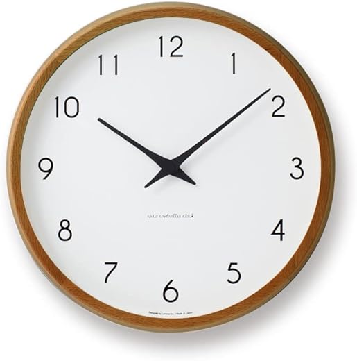 Lemnos PC10-24W BW Lemnos Wall Clock Analog Radio Campagne Natural Wood Fabric Brown