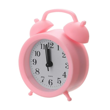 Lemononstore Clock Cute Cartoon Dial Number Round Desk Alarm Clock For Kids Bedroom Home Decor Pick Clocks For Living Room