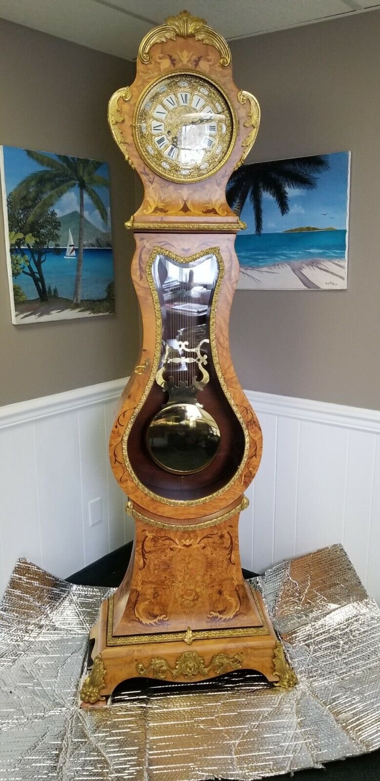 Le Ore Franz Hermle Very Rare and Beautiful Italian Made Grandfather Clock