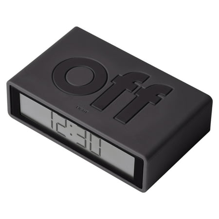 Lexon LR151G3 Flip+ Mini Reversible Travel Alarm Clock (Dark Gray)