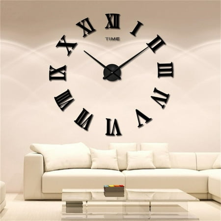 LHWGJQY 3D Wall Clock Creative Wall Clock DIY Oversized Wall Clock