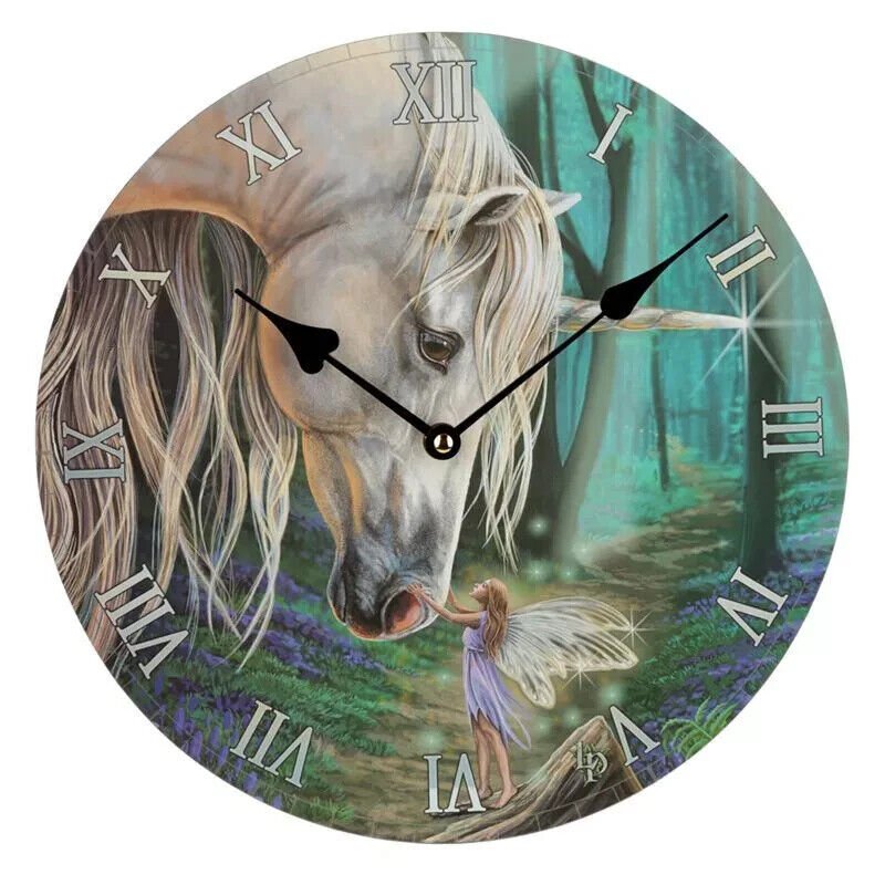 Licensed Lisa Parker Fantasy Fairy Whispers Unicorn Picture Wall Clock Gift