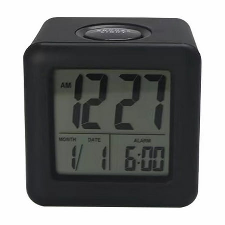 LIJCC Silicone Clock Lcd Digital Clock Non-slip Student Alarm Clock Silicone Clock Lcd Digital Clock Anti Slip Student Small Alarm Clock with Night Light Small Square Clock Large Digital Seat Clock