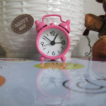 LINMOUA Horseshoe Mechanical Alarm Clock Manual Wind Up Vintage Metal Clock Cute Alarm Clocks for Bedrooms 2024 Pink