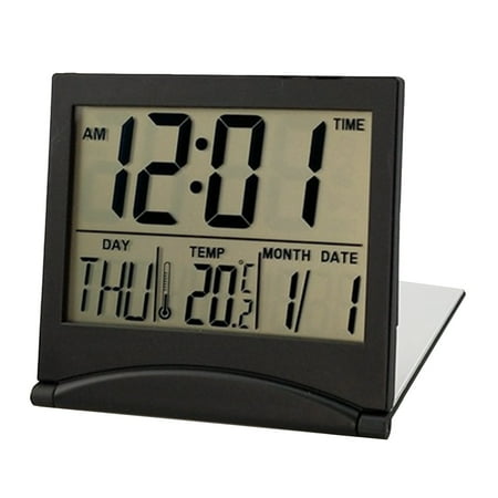 linyes Electronic clock ultra-thin travel with date and temperature alarm clock