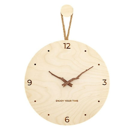 linyes Nordic Minimalist Wooden Wall Clock Wall Hanging Mute Quartz Clock Home Decor