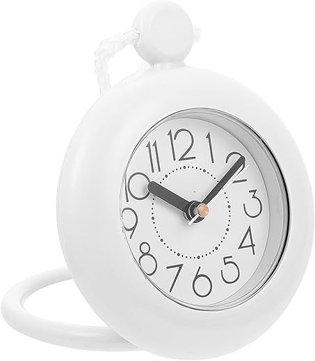 LIOOBO Loop Bathroom Clock, Bathroom Clock Digital Water Resistant Shower Alarm Clocks Bathroom Hanging Wall Clock Shower Clock,