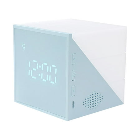 LMEEOR Alarm Clock New Time Alarm LED Colorful Charging Night Light Blue One Size