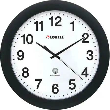 Lorell, LLR60997, 12 Round Radio Controlled Wall Clock, 1