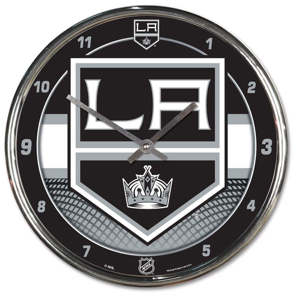 Los Angeles Kings Chrome Round Wall Clock [NEW] NHL Sign Banner Office Cave