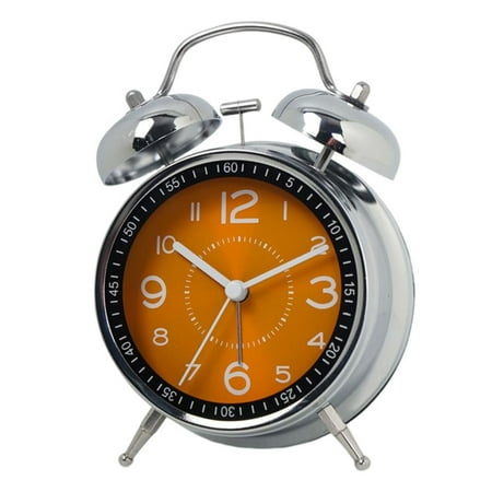 Loud Alarm Clock Mechanical Double Bells Metal Alarm Clock Night Lights Decor