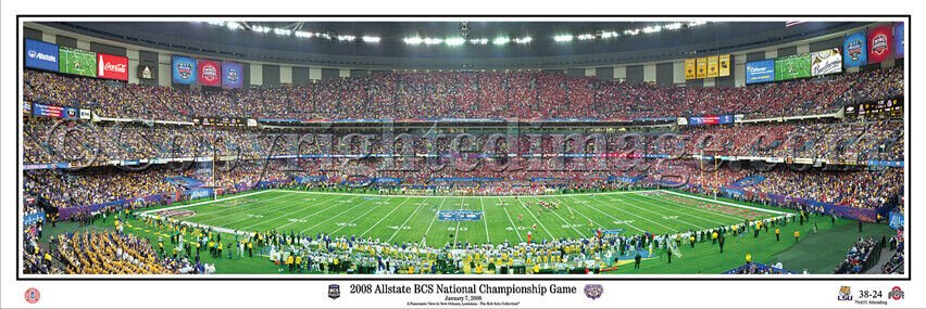LSU Tigers Allstate BCS National Championship Unframed Panoramic Poster 5023
