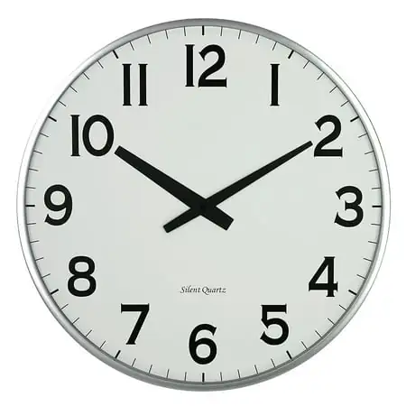 Lulu Decor, 18 Slim Wall Clock, round modern sleek design only 0.75 inches thick, Silent Movement (Slim)