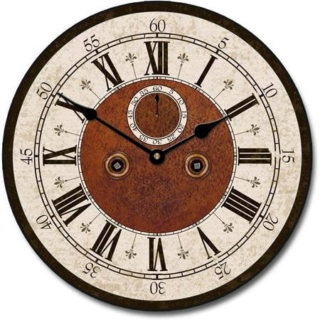 L'Victoria Hotel Wall Clock | Beautiful Color, Silent Mechanism, Made in USA