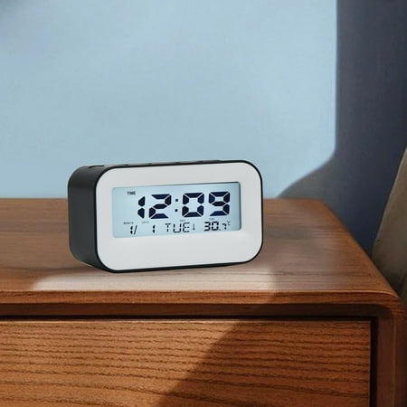 MagicXflow Small Digital Alarm Clock for Bedrooms Bedside,Plug in Electric Clock, Large Big Numbers Display Battery Backup for Desk Table,1pc