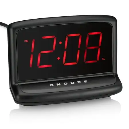 Mainstays Black Electric Digital Deep Sleep Alarm Clock with Large 1.4” LED Display (Model# 71035MS)