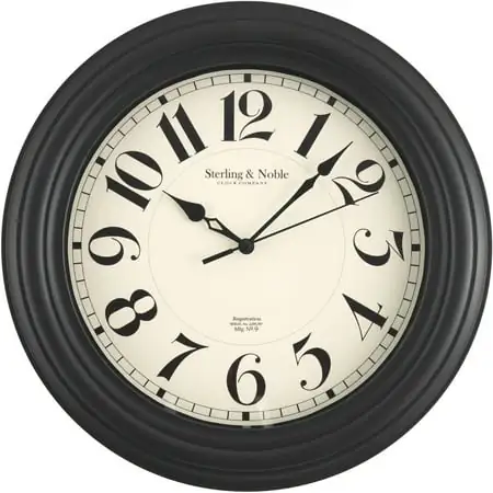 Mainstays Indoor Round 11.5 Black Traditional Analog Wall Clock with Arabic Numbers