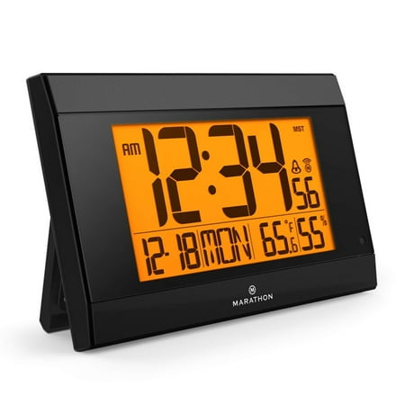 Marathon CL030052BK Atomic Wall Clock Black