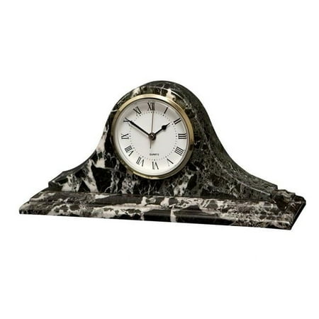 Marble Crafter CL20-BZ Saturn Clock, Black Zebra Marble Mantle