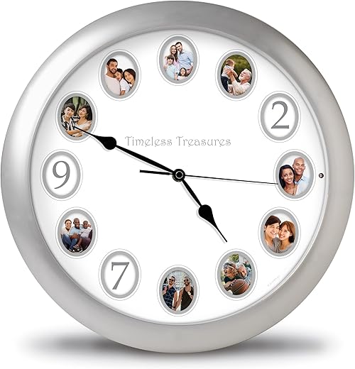 Mark Feldstein & Associates Timeless Treasures Personalized Recorded Message Sound Clock, 14 Inch