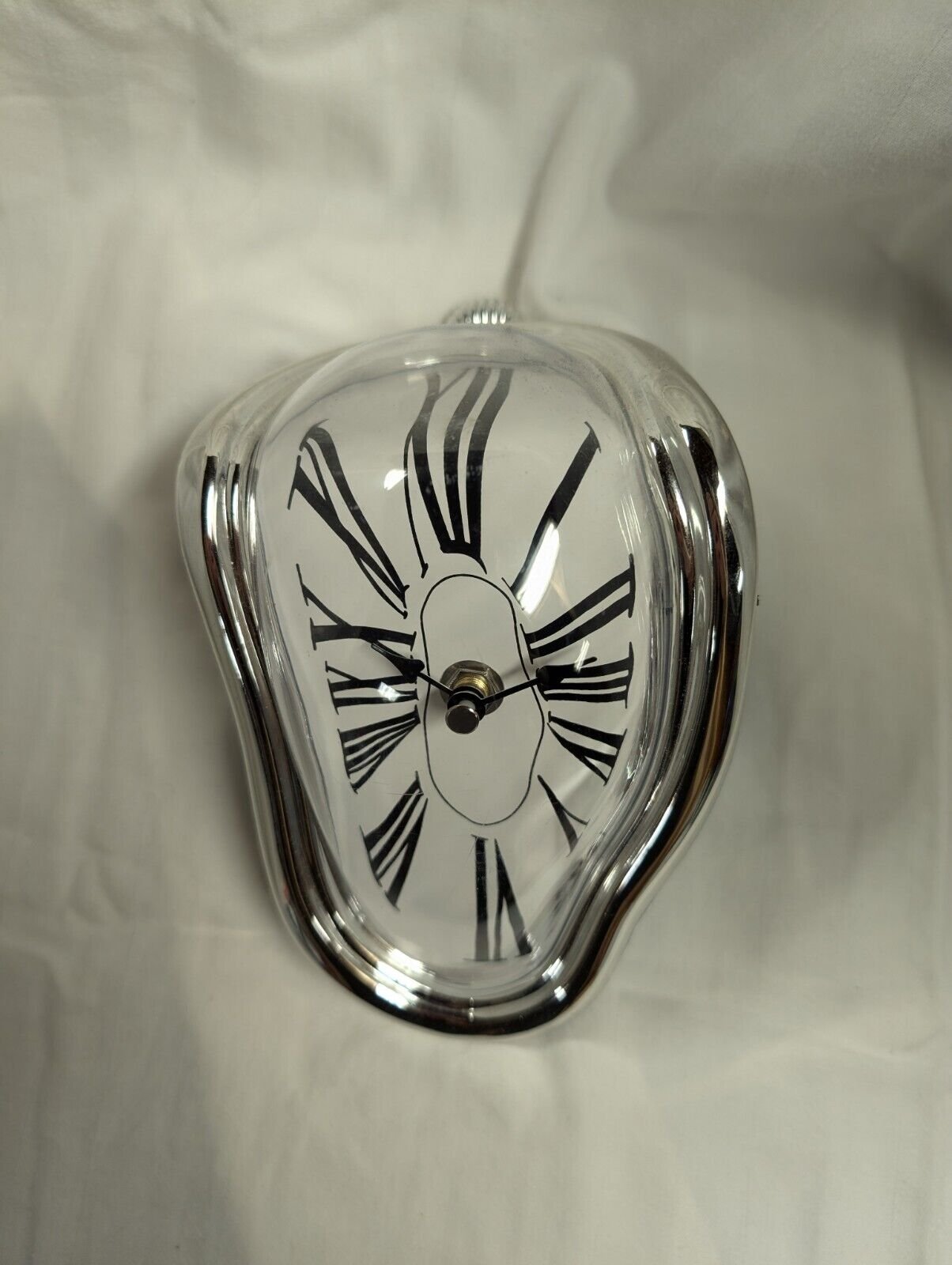 MELTING CLOCK Table Shelf Desk Ledge Surreal Dali Inspired Battery Quartz