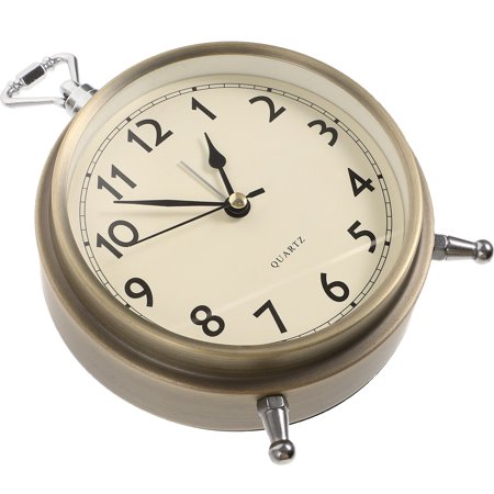 Metal Alarm Clock Roman Numerals Table Bedside Silent Alarm Clock Sweep Seconds Alarm Clock