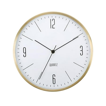 Metal Wall Clock Silent Battery Operated Large Clocks for kitchen and home