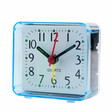 Mini Alarm Clock Analog Table Clock Travel Alarm Clock Quartz Silent Sweep Movement