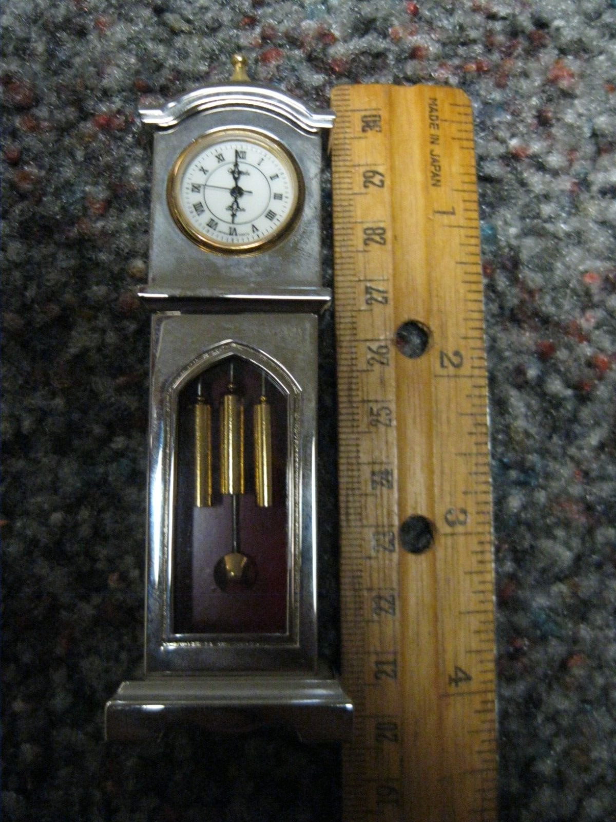 Miniature Xanadu Quartz Clocks Carriage Clock Grandfather Clock running