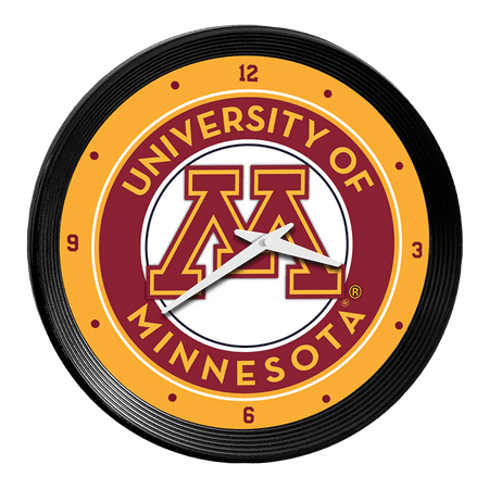 Minnesota Golden Gophers: Ribbed Frame Wall Clock