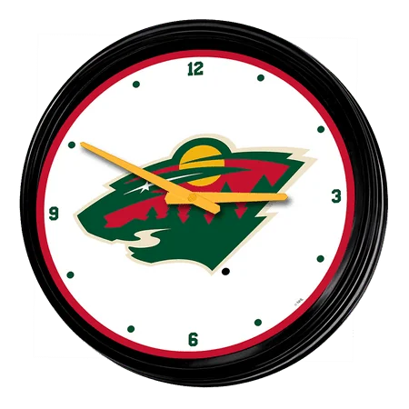 Minnesota Wild: Retro Lighted Wall Clock