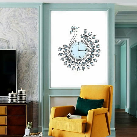 Miumaeov 20 3D Large Wall Clock Luxury Modern Battery Powered Metal Crystal Clock Living Room Decor