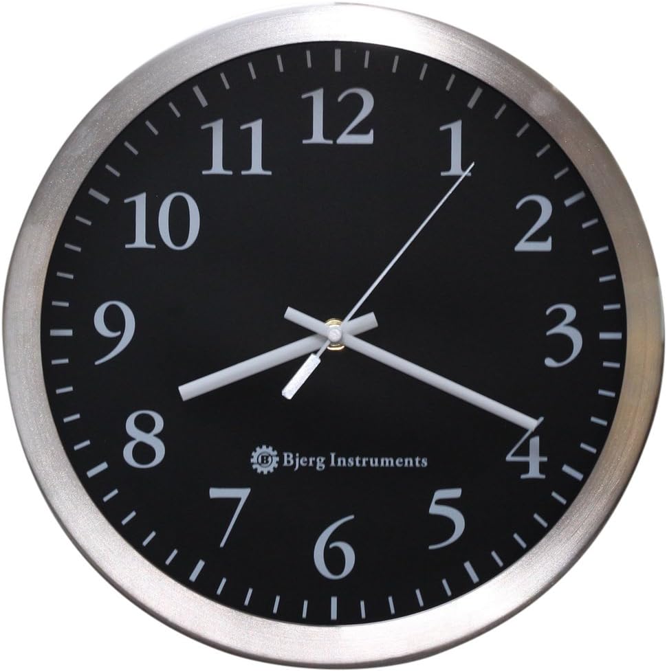 Modern 12 Stainless Silent Wall Clock with Non Ticking Quiet and Accurate Movement