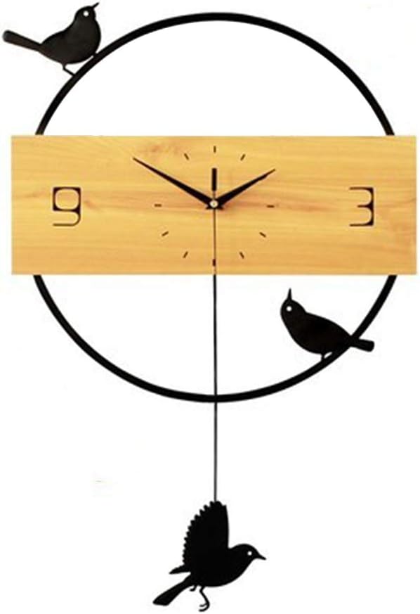 Modern Art Round Large Wall Clock,Battery Operated Non Ticking Silent Pendulum Wall Clock for Kitchen Bedroom Home Office Living Room Wall Decor-A 40x60cm(16x24inch)