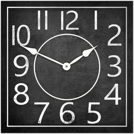 Modern Square Wall Clock | Beautiful Color, Silent Mechanism, Made in USA