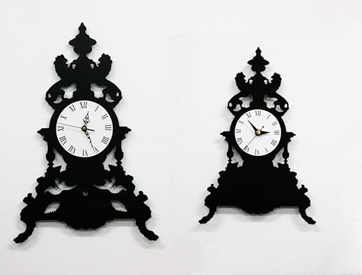 Modern Victorian Small Table Clock- Silhouette Wall Clock